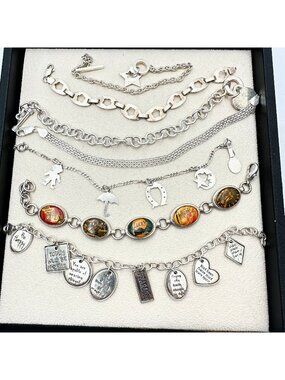 Sterling Silver Bracelets Lot 122 Grams Wear Scrap or Resell All XRF Tested